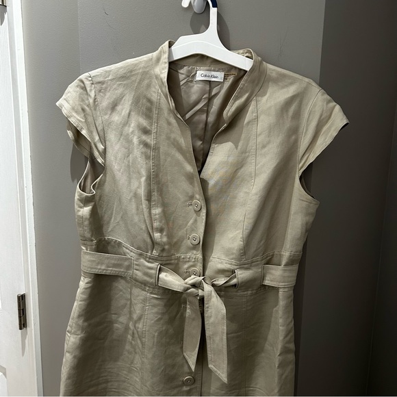 Calvin Klein Beige Dress-14 - Picture 2 of 6